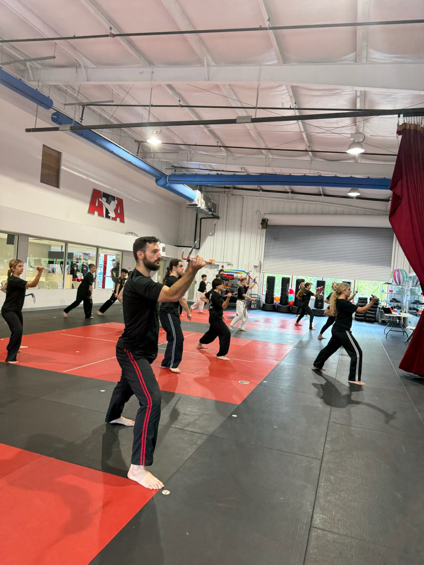 Adult taekwondo student training at Transform Martial Arts in North Port FL