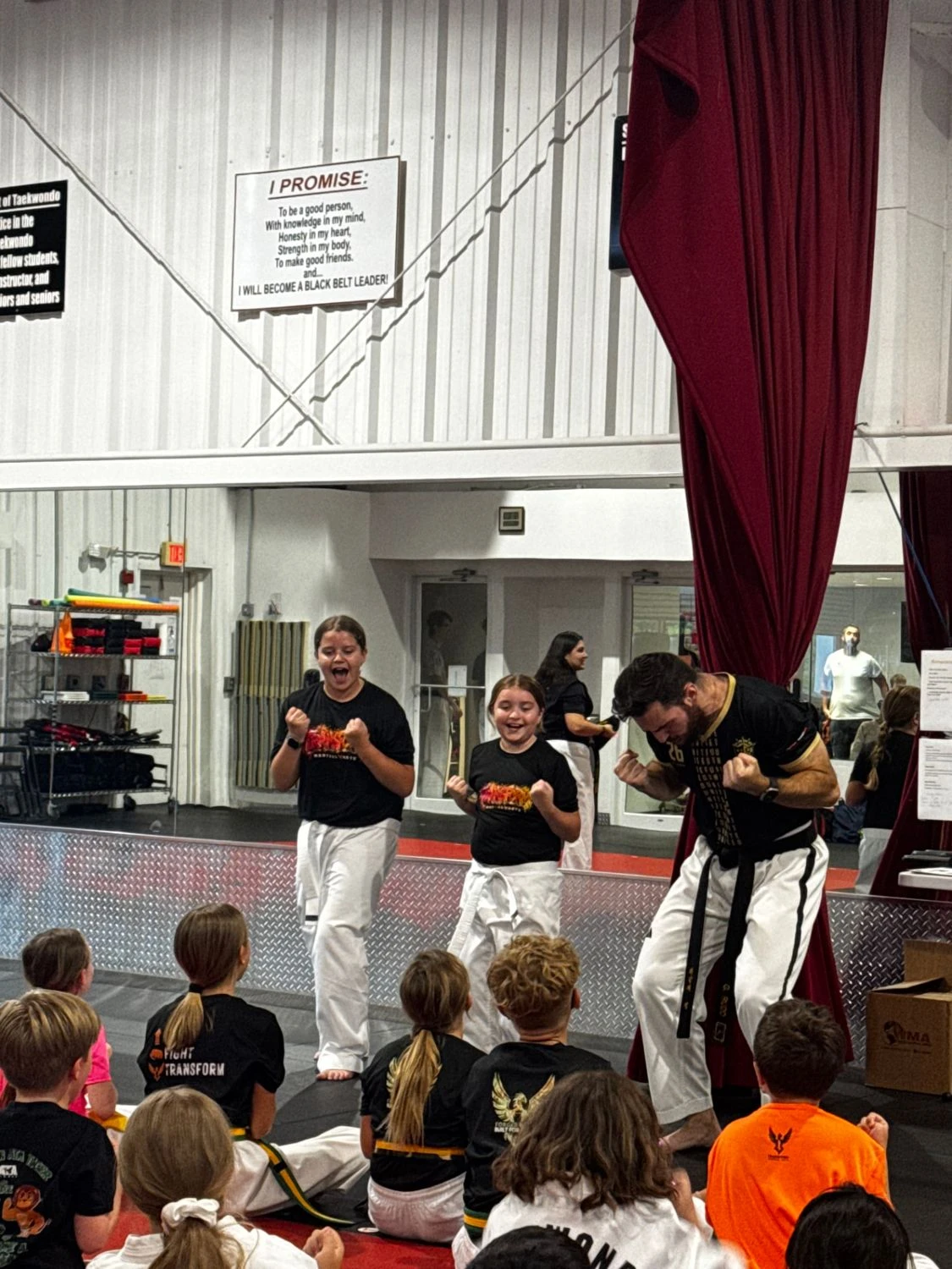 Kids martial arts class at Transform Martial Arts in North Port FL