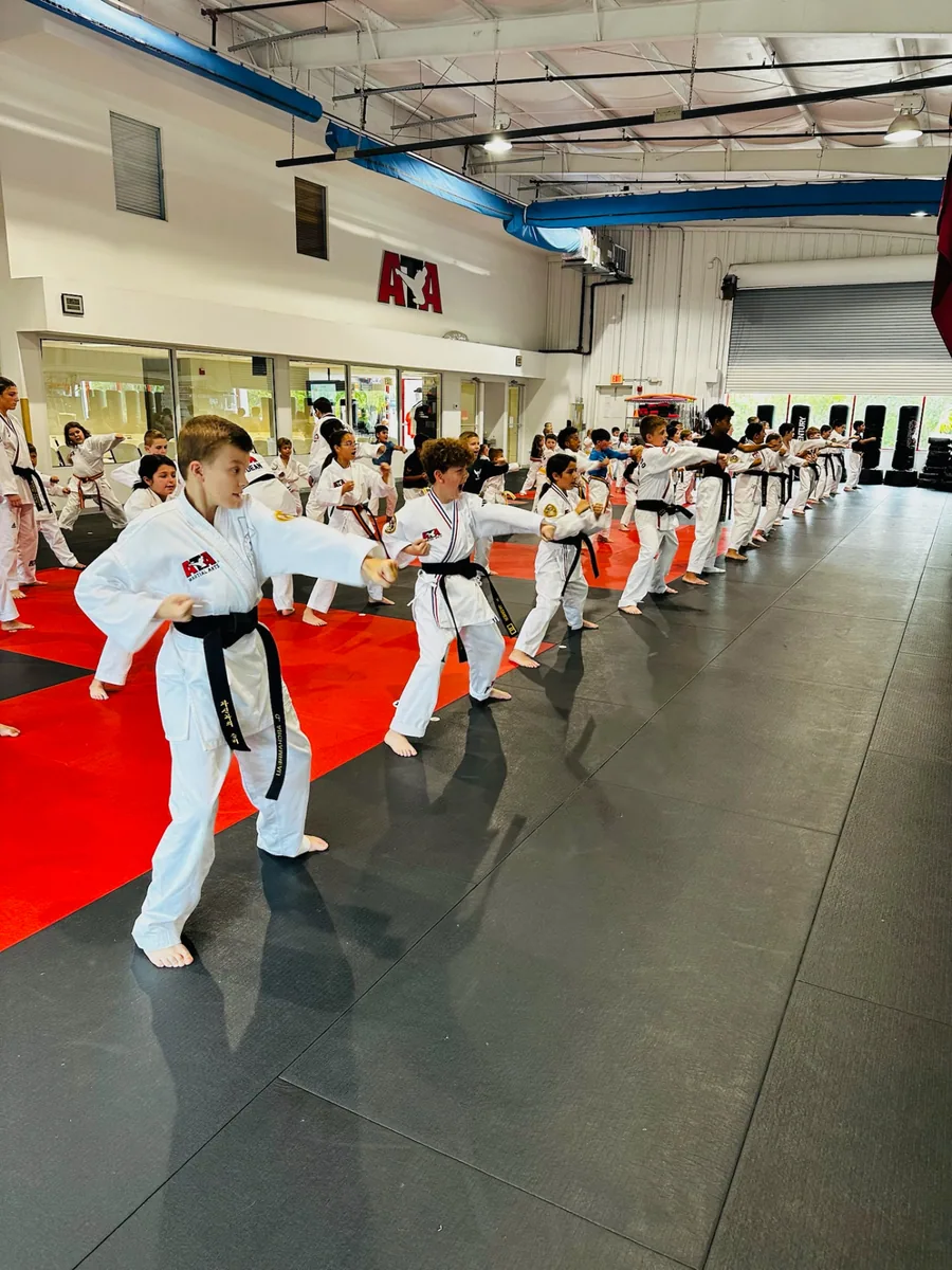 Young athlete training martial arts at Transform Martial Arts in North Port, FL